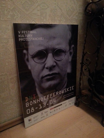 Wrocław - Plakat Bonhoeffer Ausstellung Foto: Joerg Sorge 2015
